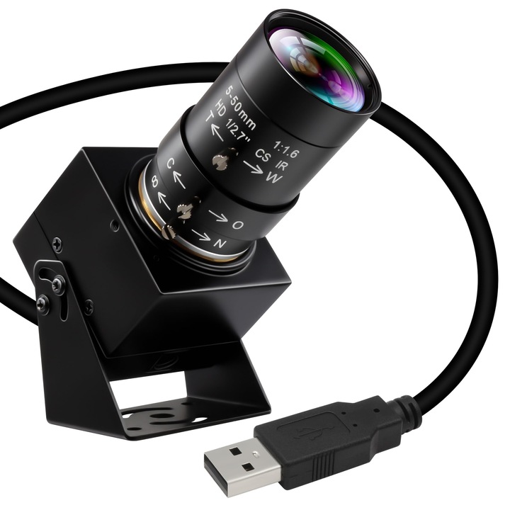 Webkamera ELP 4K, Optikai zoom 5-50 mm, 2160P, USB