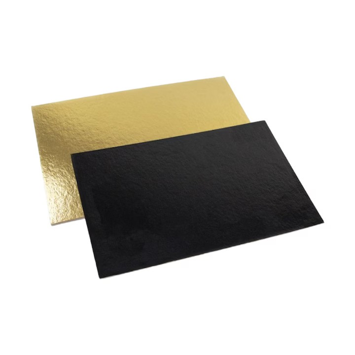 Plansete carton aurii/negre, 3 mm, 19x19 cm, 25 bucati / set