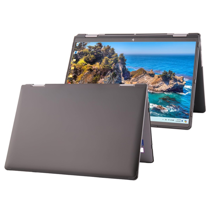 Husă rigidă, neagră, pentru laptop convertibil 2 în 1, dimensiuni compatibile Hp Envy X360