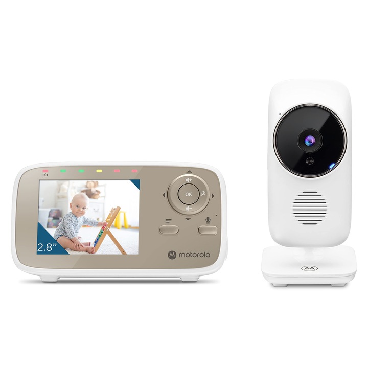 Monitor video pentru bebeluși Motorola Nursery Vm 483, 2, 8 inch, infraroșu, zoom digital