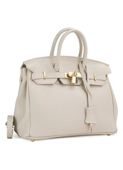 Poseta Piele Mini Edith - Bej, Geanta Casual din Piele Naturala, Geanta, Genti