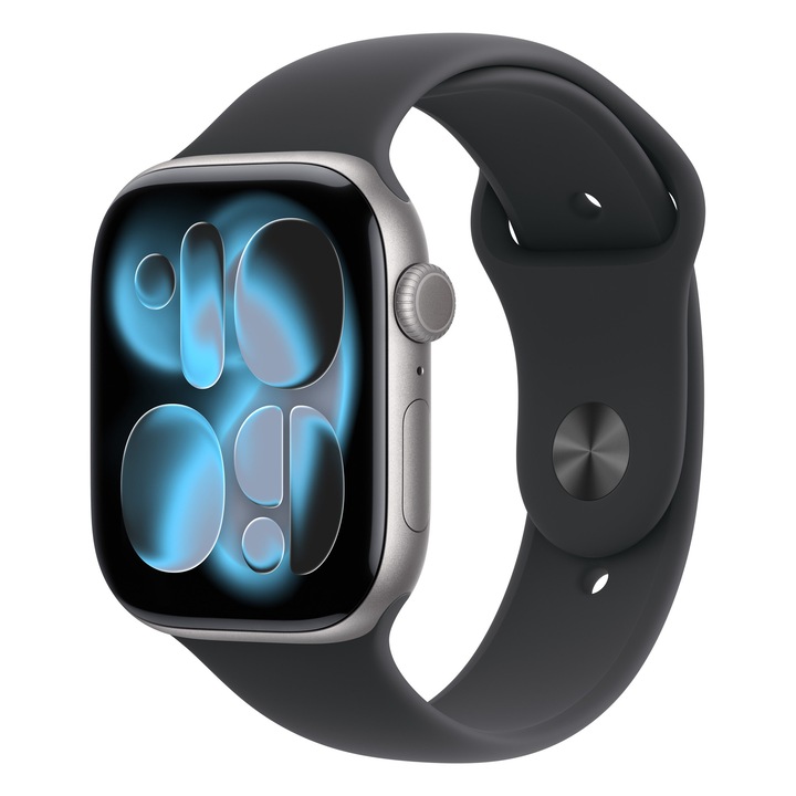 Смарт часовник Apple Watch Series 11, OLED, 64 GB, черен, M/L