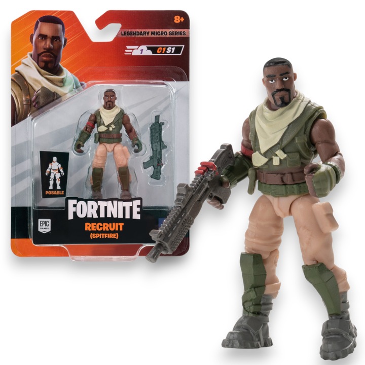 Фигурка FORTNITE, JAZWARES, RECRUT KULOMIOT, 6.5см, комплект с тежка пушка
