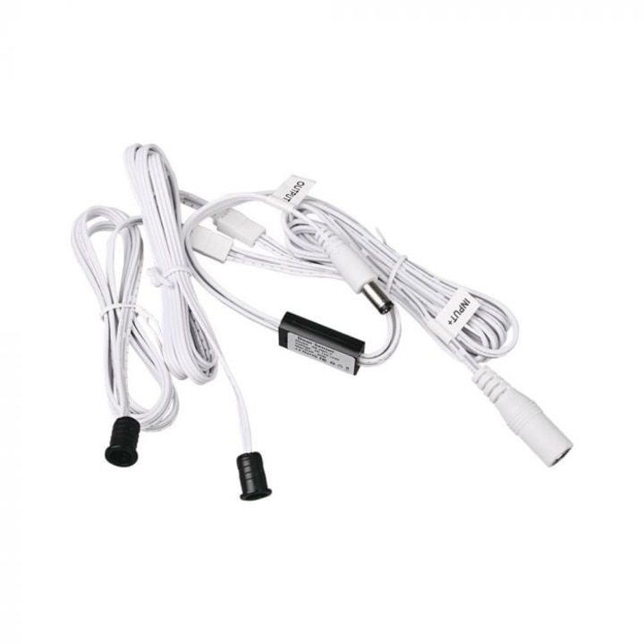 Сензор с 2 глави за врата, 12-24V, Макс. 60 W, 1.5 м, бял, V-TAC