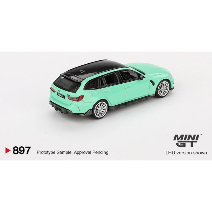 Количка BMW M3 Touring (G81) M Performance, Mint Green, 2022 (LHD) 1:64 MIniGT