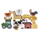 Figurine de joacă din lemn - Viga Toys, fermă, 12 figurine, săculeț textil, potrivite pentru 18+ luni
