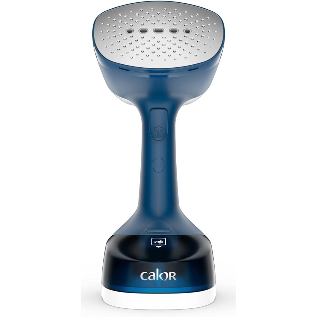 Aparat de calcat cu abur Calor Access Steam Easy DT7170C0, 1400 W, putere abur 25 g/min, timp de incalzire 15 secunde, perii din microfibra anti-praf, pentru tesaturi groase si sensibile, carlige pentru usa, albastru