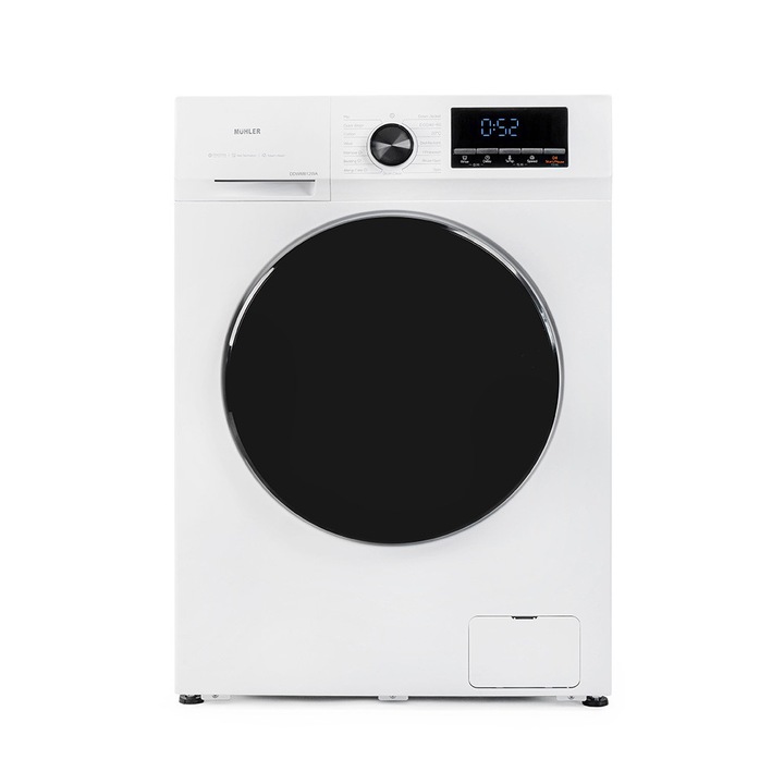 Пералня Muhler DDWM812WA, клас А, инверторна, директно задвижване, 8kg, 1200rpm, Бял