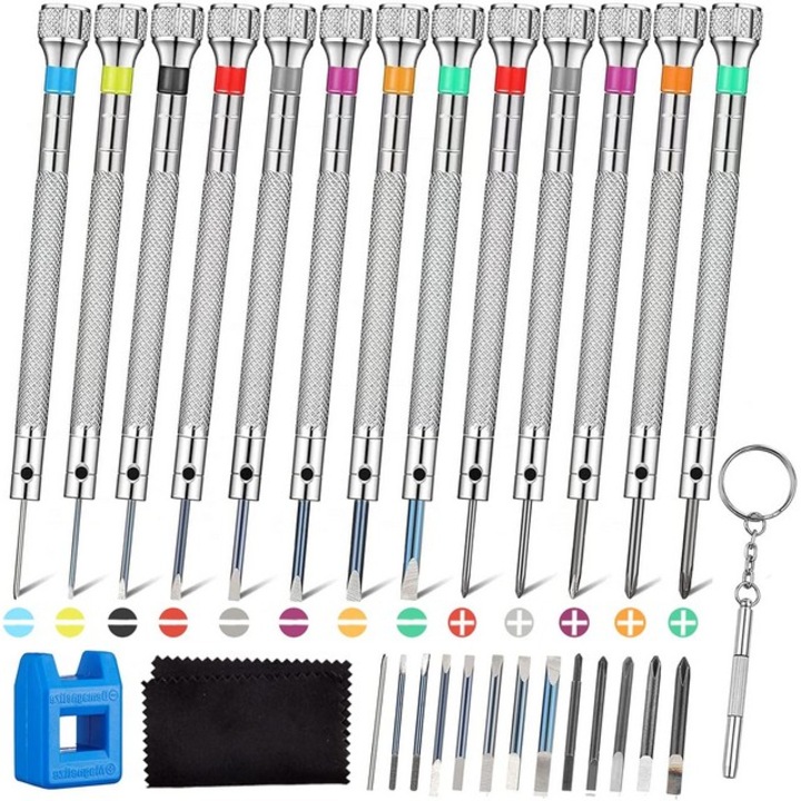 29 darabos precíziós mechanikus csavarhúzó készlet telefonhoz, táblagéphez, számítógéphez, szemüveghez, órákhoz