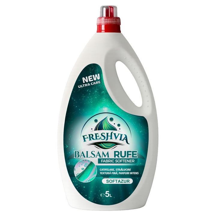 Balsam de rufe lichid Freshvia, Softazur, 5L, 150 spalari
