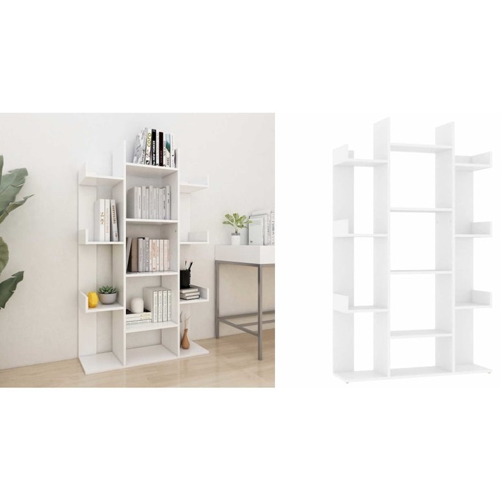 Biblioteca, alb, 86x25, 5x140 cm, PAL