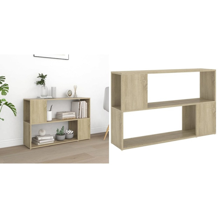 Biblioteca, stejar sonoma, 100x24x63 cm, PAL