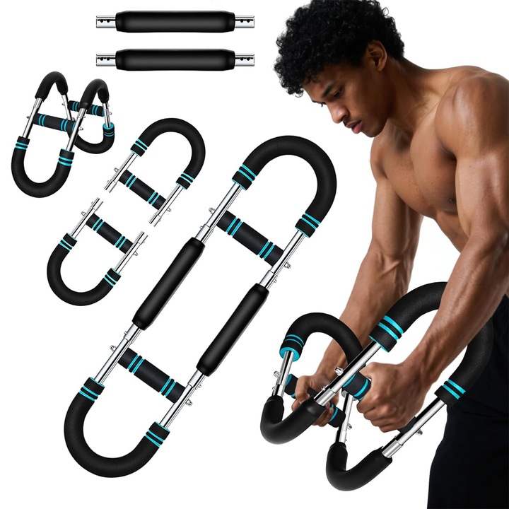 Aparat De Antrenament Pentru Brate Twister, Dispozitiv Reglabil Pentru Antrenamentul Pieptului Si Dispozitiv De Ajustare A Muschilor (30-50 Kg / 70-110 Lb), Power Twister Portabil Cu Design Detasabil, Echipament De Antrenament Pentru Acasa, Birou Si