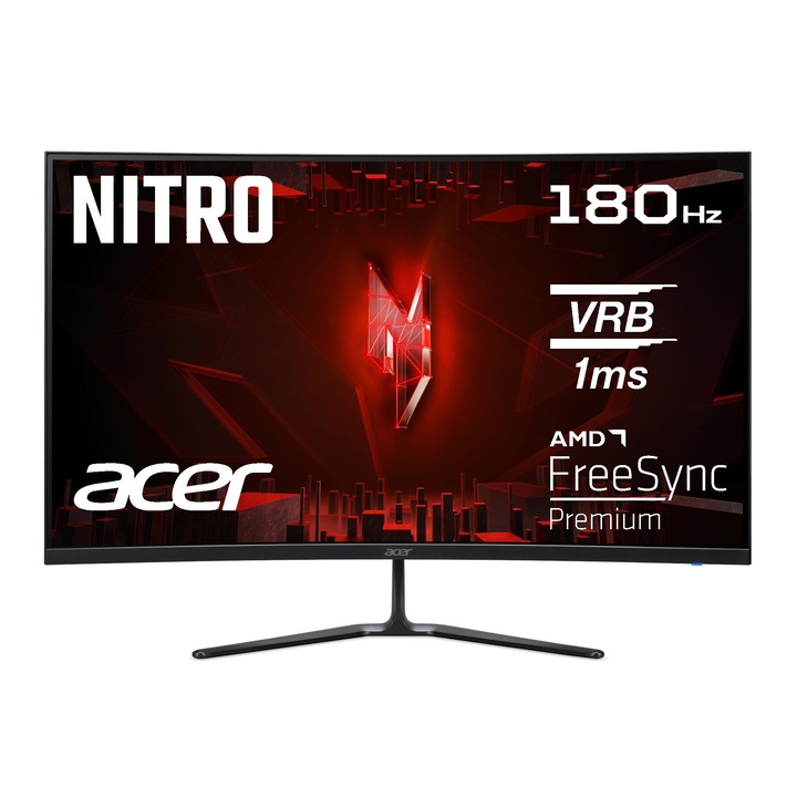 Monitor gaming Acer Nitro Ed320Qr S3, 31.5 inch, curbat, 180Hz, negru