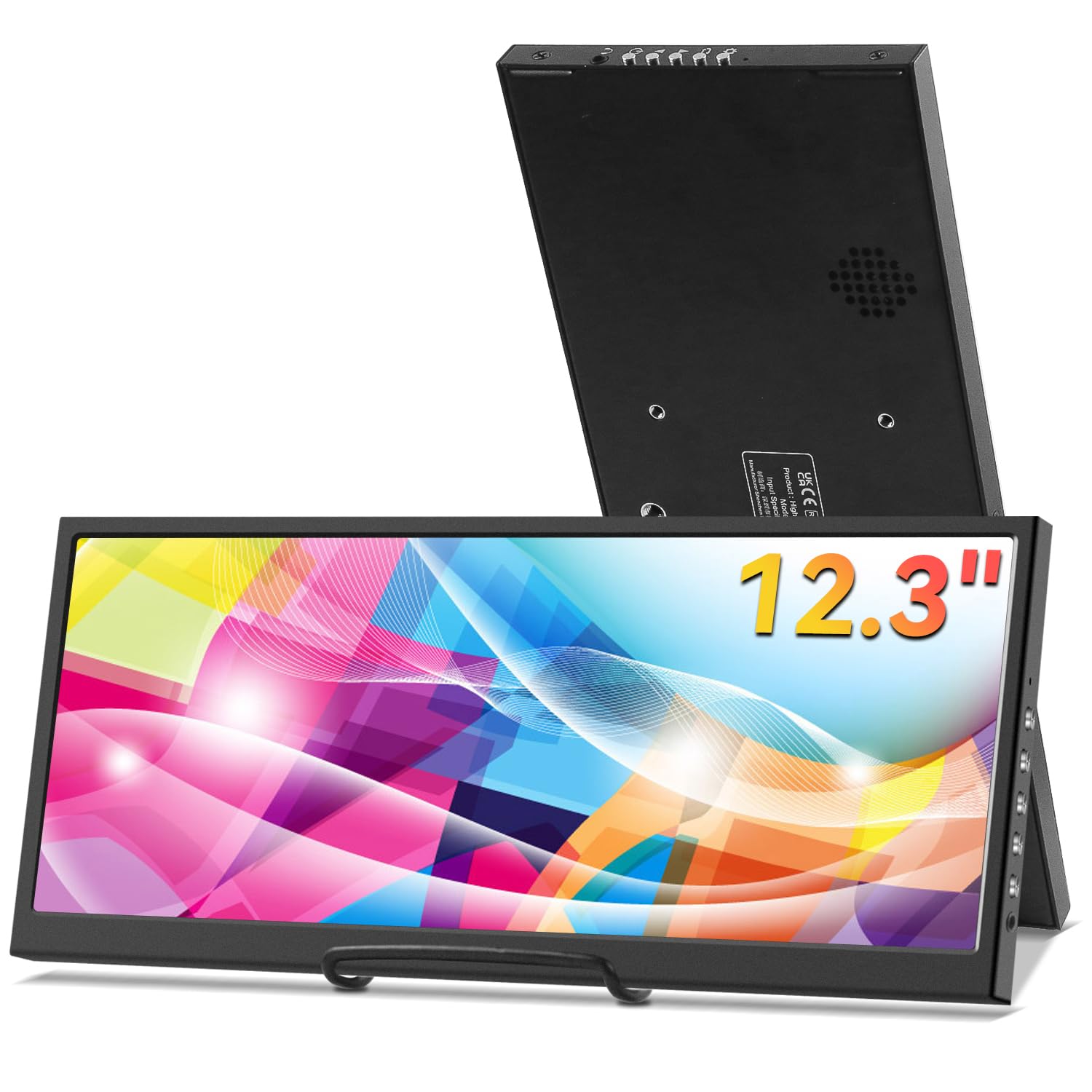Monitor LCD Prechen 12, 3 inch, 1920x720, portabil, metalic, HDMI