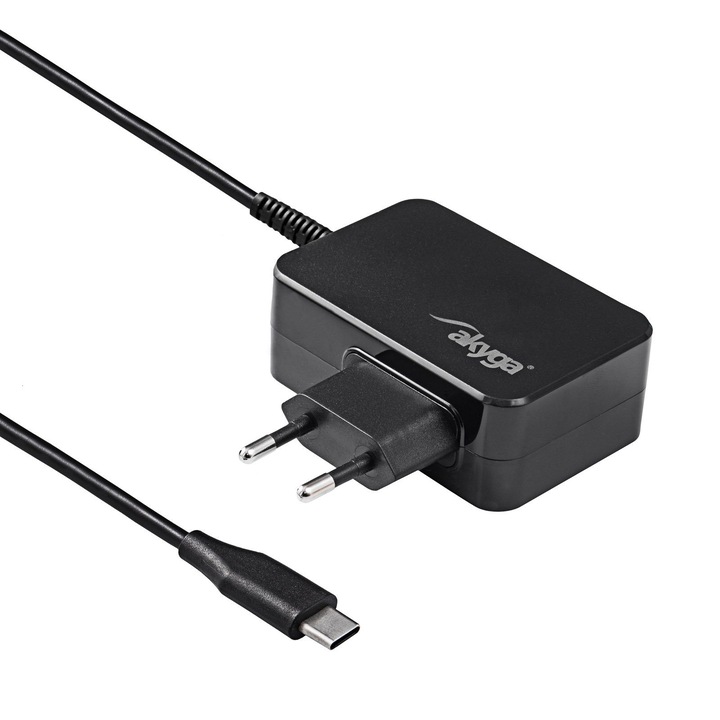 Akyga töltő, AK-ND-82 modell, 90W, 1 db USB-C port, fekete, 1.8m