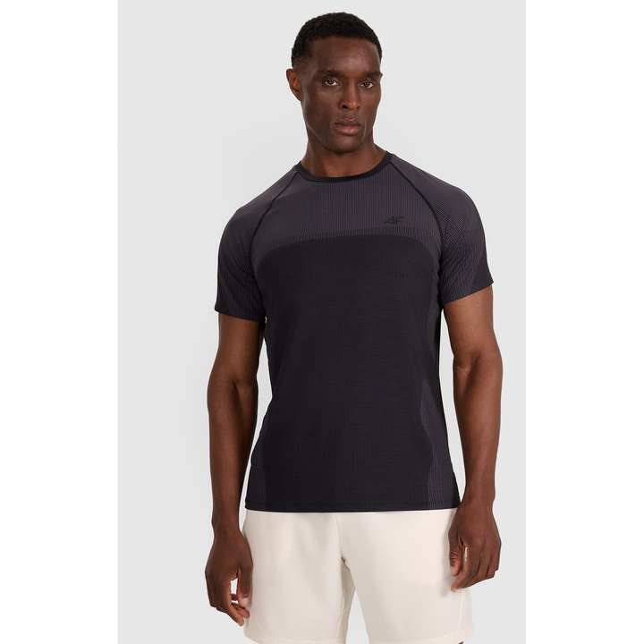 4F Férfi Edzőpóló, Fekete, Fekete