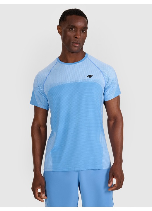 4F edzőpóló, kék, poliészter, Kék, 2XL