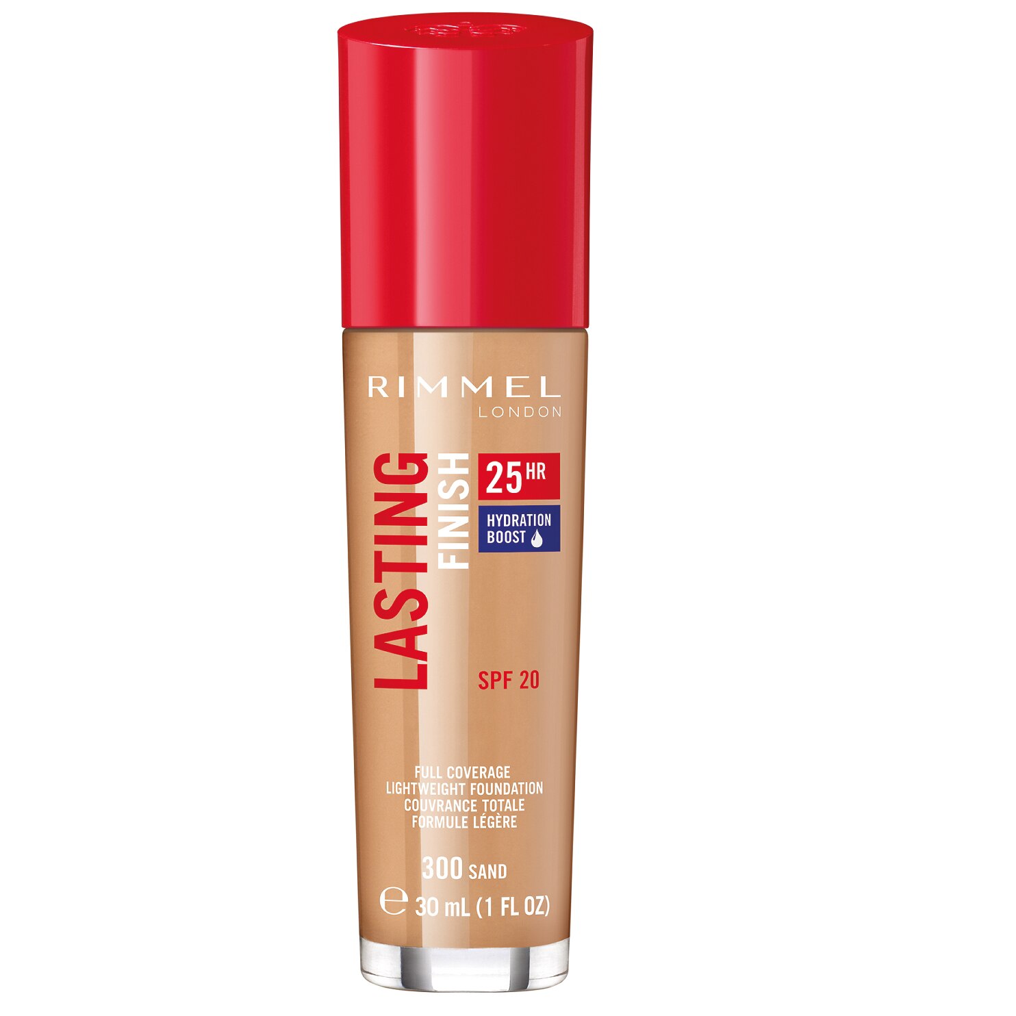 Fond de ten Rimmel London Lasting Finish 25H 300 Sand SPF 20, 30 ml