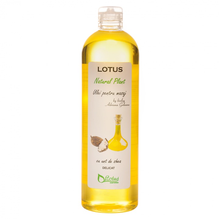 Lotus Natural Plant masszázsolaj shea vajjal és olívaolajjal, 500ml