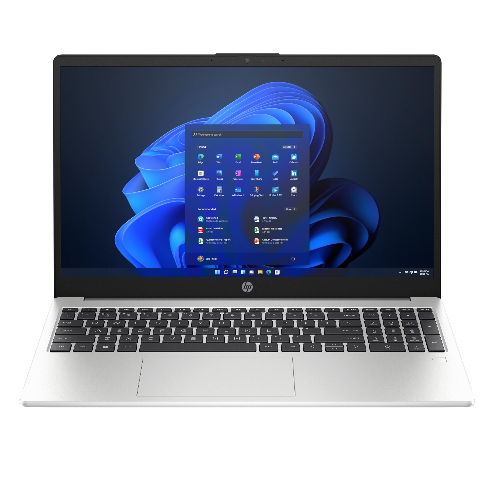 Laptop HP 250 G10, Intel Core i5-1334U, 16 GB RAM, 512 GB SSD, Argintiu, 15.6" Full HD