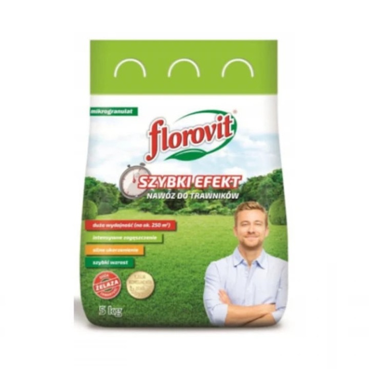 Ingrasamant pentru gazon Florovit cu efect rapid, 5 kg