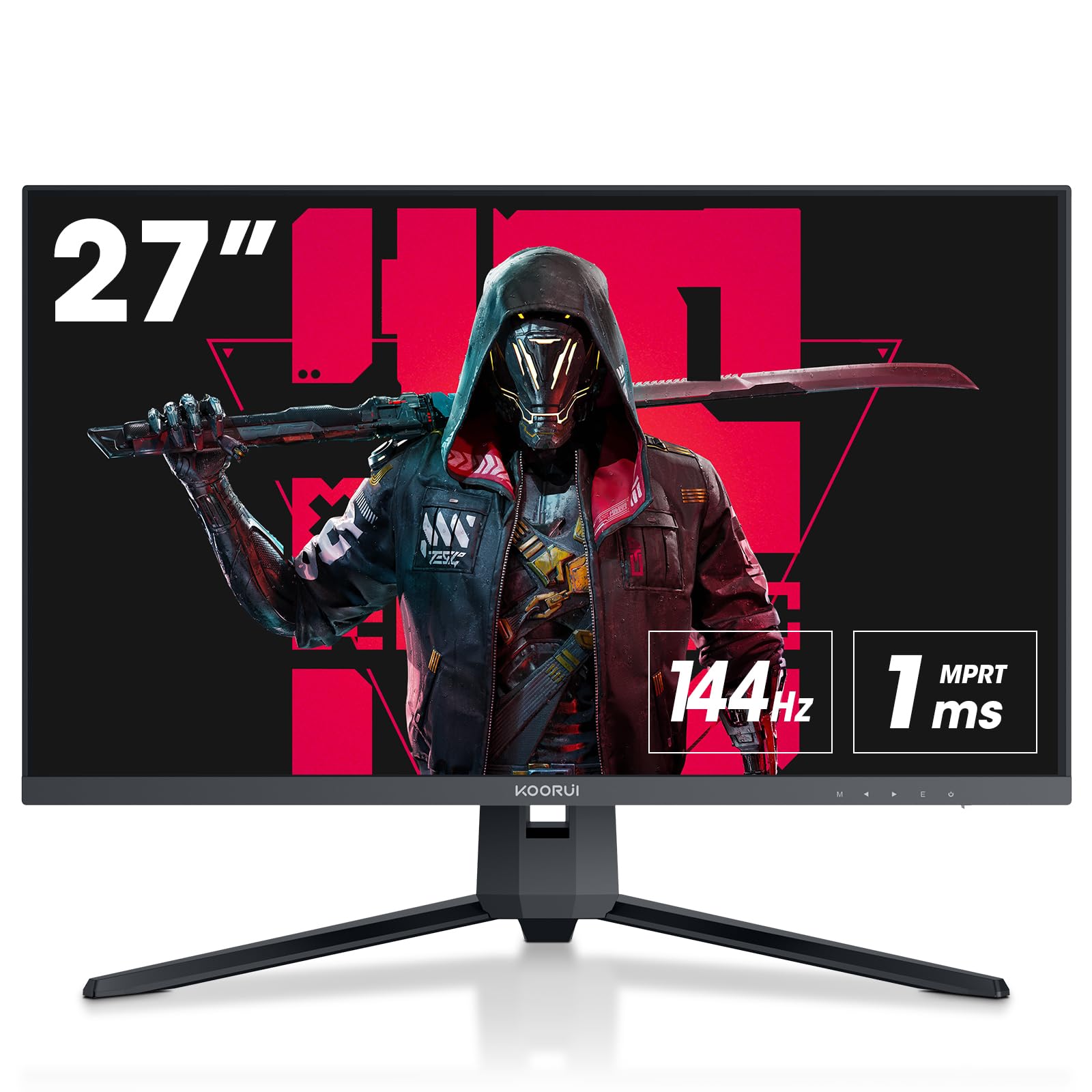 Monitor Koorui 27 inch QHD, 144 Hz, 1 ms, negru, 2560x1440 - eMAG.ro