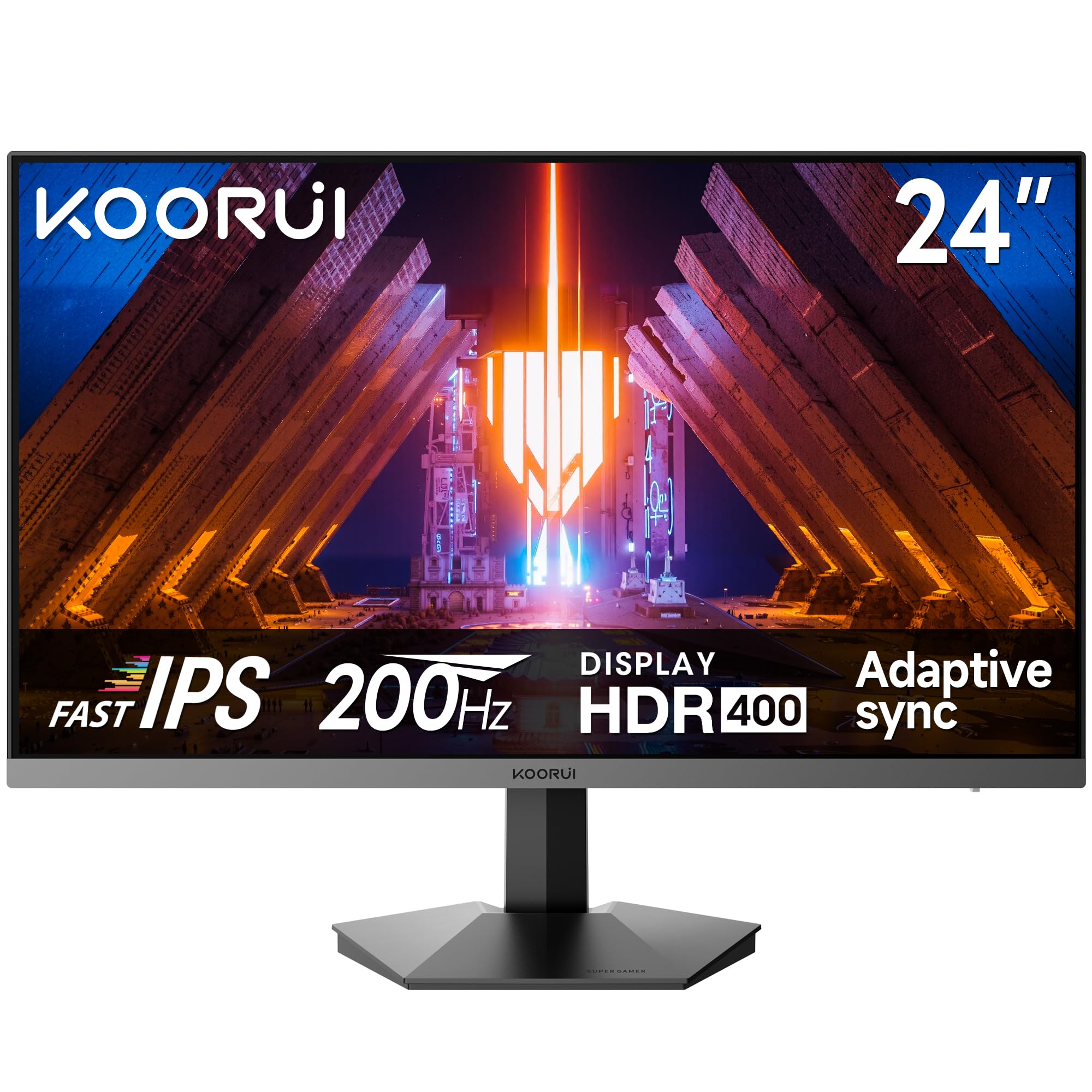 Monitor Koorui 24 inch, gaming 200Hz, IPS, 1920x1080, HDR400 - eMAG.ro