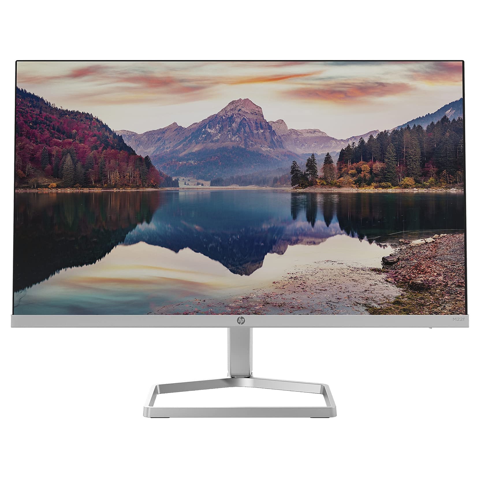 Monitor HP M22F, 21.5 inch, IPS, Full HD, 75Hz, argintiu/negru