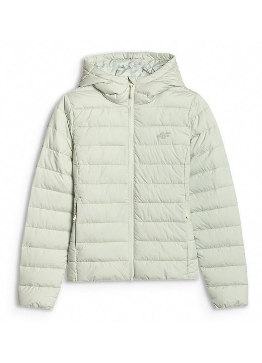 Дамско капитонирано яке 4F, ментовозелено, полиестер, мултиактивно облекло, синтетичен пълнеж