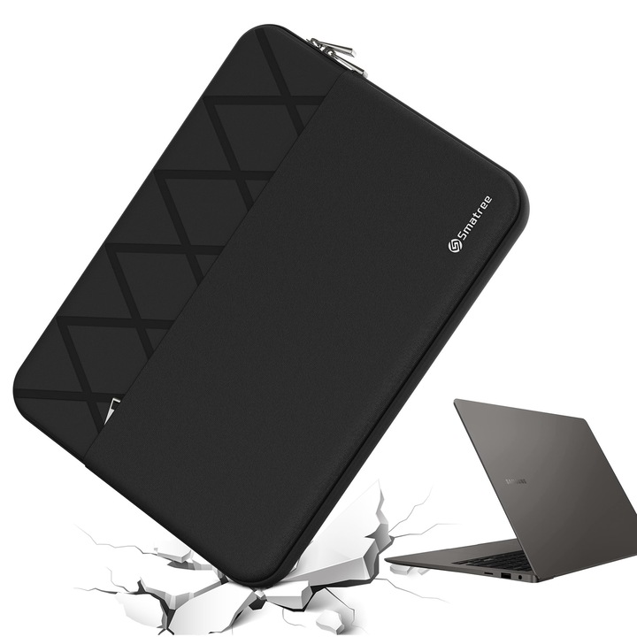 Husă laptop 16 inch, Smatree, personalizată, gri, 16x3x24cm