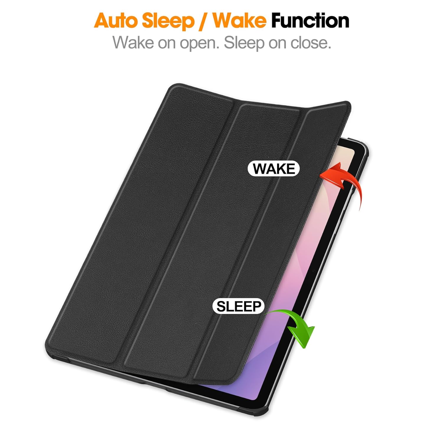 Husa pentru Samsung Galaxy Tab S11, 11 inch, tip stand functie sleep/wake-up si inchidere magnetica, protectie 360 - negru