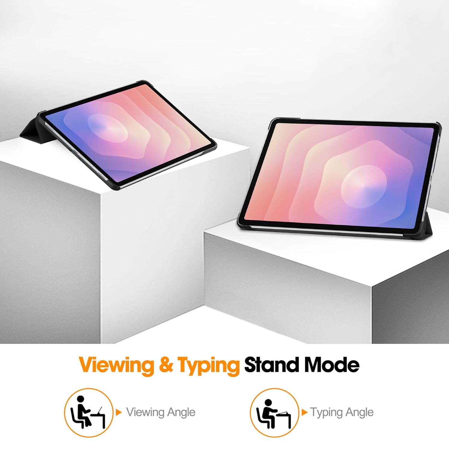 Husa pentru Samsung Galaxy Tab S11, 11 inch, tip stand functie sleep/wake-up si inchidere magnetica, protectie 360 - negru