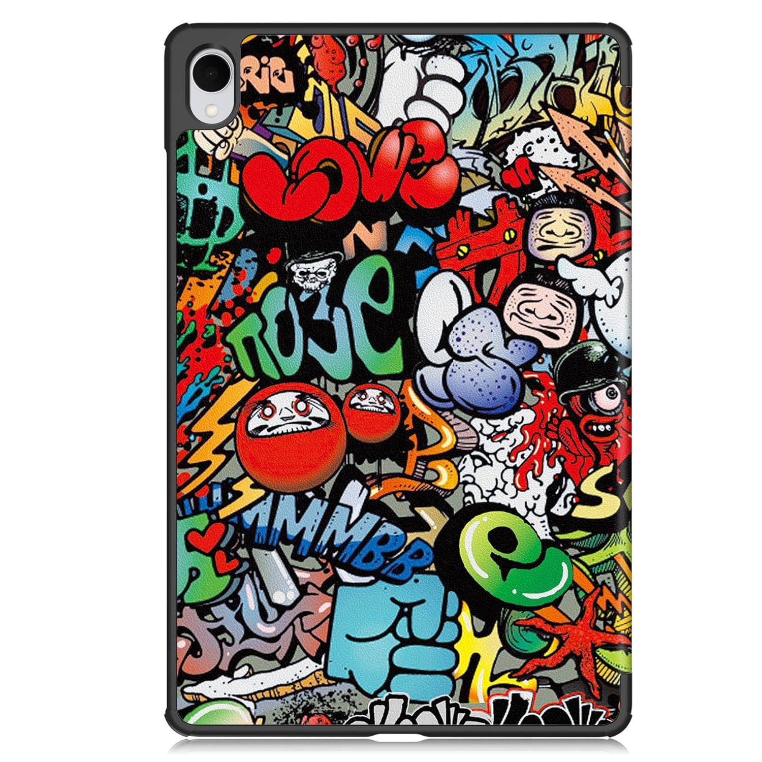 Husa pentru Samsung Galaxy Tab S11, 11 inch, tip stand functie sleep/wake-up si inchidere magnetica, protectie 360 - Graffiti