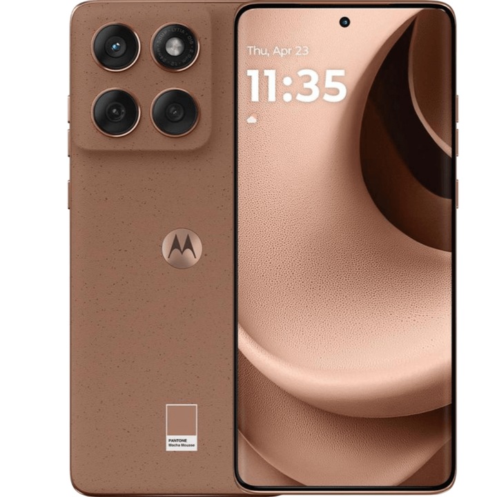 Telefon mobil Motorola Edge 60 Fusion, 8GB RAM, 256GB, 5G, Mocha Mousse