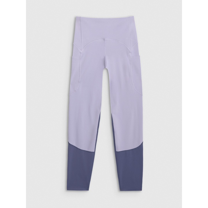 4F Kek Noi Sportleggings Magas Derekkal es Gyors Szaradassal, Edzeshez, Polieszter, AW25 Szezon, M