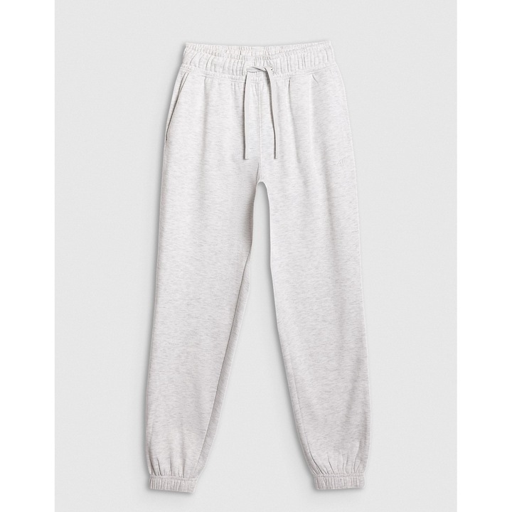 Noi Jogger Nadrag 4F, Vilagosszurke, Alkalmi Edzoruha, Pamut & Polieszter, Regular Fit, XS-XXL, Meleg & Kenyelmes, Zsebekkel es Allithato Gumival - 45769, Világosszürke