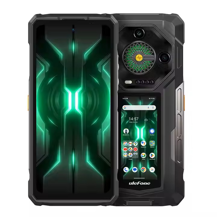 Telefon Mobil Ulefone Armor 33 Pro, 5G, AMOLED 6.95" 120Hz, Ecran Secundar 3.4", 32GB RAM (16GB + 16GB extensibili), 512GB ROM, 64MP, Night Vision, Android 14, NFC, OTG, 25500mAh, 66W, Dual SIM