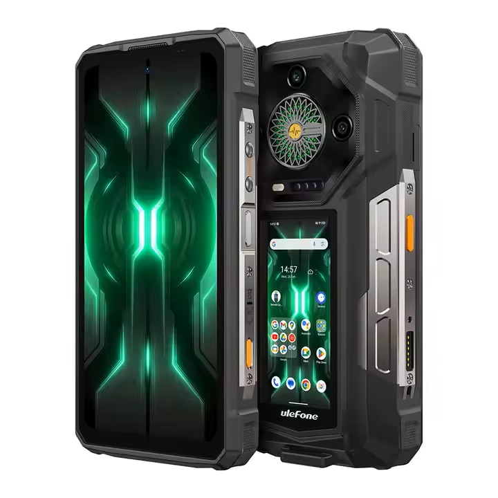 Telefon Mobil Ulefone Armor 33 Pro, 5G, AMOLED 6.95" 120Hz, Ecran Secundar 3.4", 32GB RAM (16GB + 16GB extensibili), 512GB ROM, 64MP, Night Vision, Android 14, NFC, OTG, 25500mAh, 66W, Dual SIM
