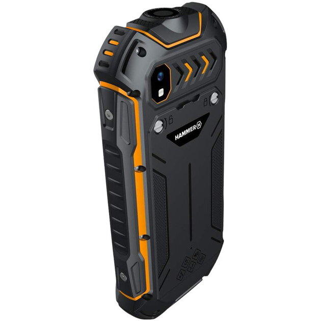 Telefon Mobil Hammer Boost 2, LTE- 4 G, 2.4 inch, 64 MB RAM, 128 MB, 2MP, 3500mAh, IP68, Negru-Portocaliu