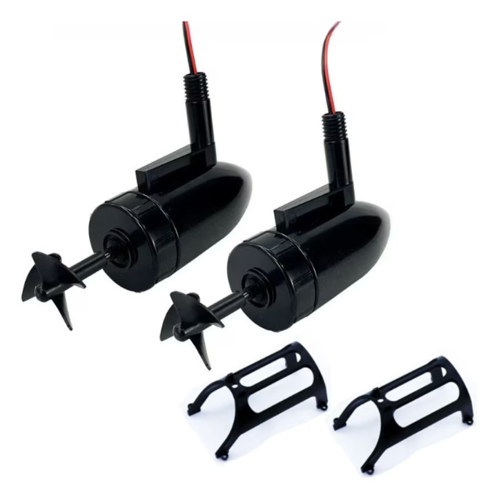 Kit de conversie a barcii de pescuit cu telecomanda electrica DIY, barca de pescuit subacvatica electrica cu elice, potrivita pentru barca de pescuit Flytec 2011-5 (cu doua protectii pentru elice)