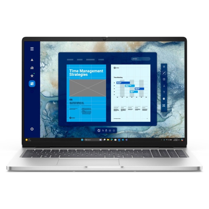 Лаптоп Dell Pro 16 PC16250, BTO108.PC16250.EMEA.16GB.500SSD, 16", Intel Core Ultra 7 255U (12-ядрен), Intel Arc 4 Core, 16 GB 5600 MHz DDR5, Сребрист