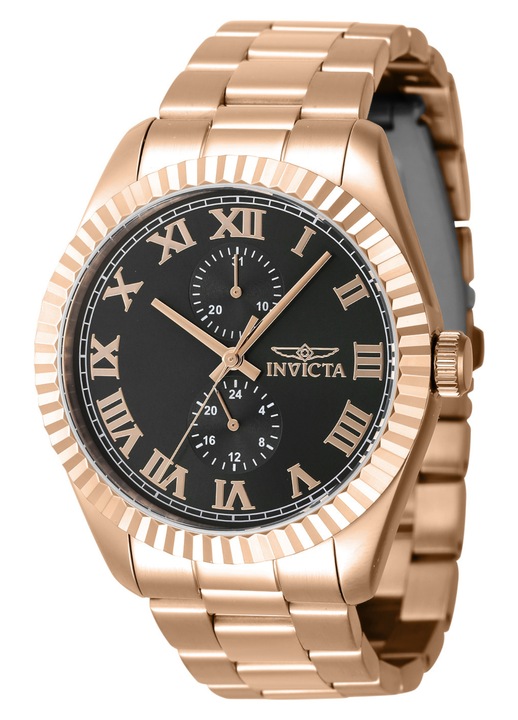 Мъжки часовник Invicta Specialty Collection, Черен, Rose Gold