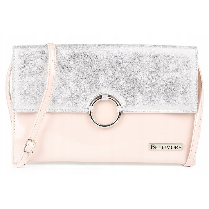Dámska taška, Beltimore, ekologická koža, ružová, 29x18x7cm