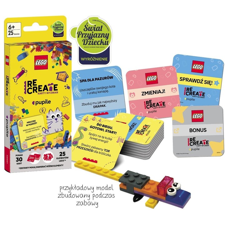 Set LEGO Recreate, AMEET, 32 carti, 25 piese, multicolor