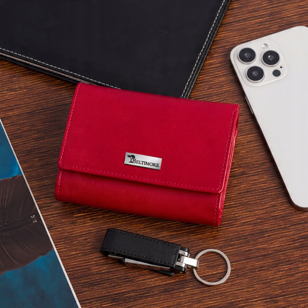 Portofel, piele, cu protectie RFiD, 4 compartimente pentru carduri