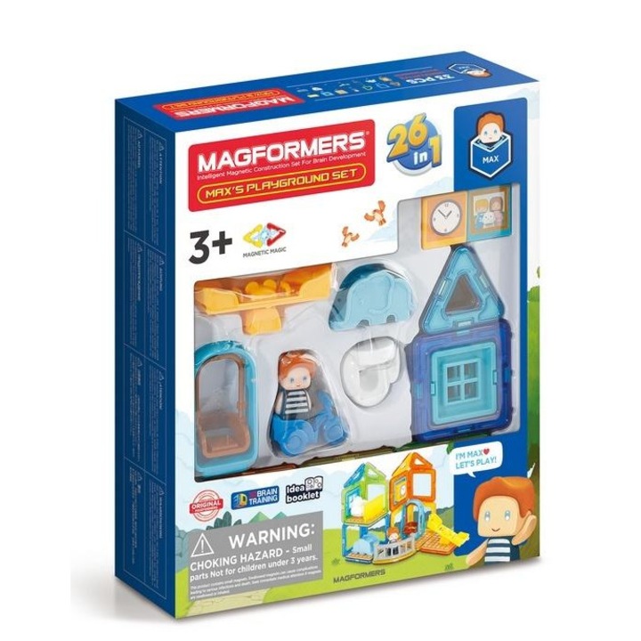 Комплект за конструиране Magformers, геометрични форми, многоцветен, 30x30 см