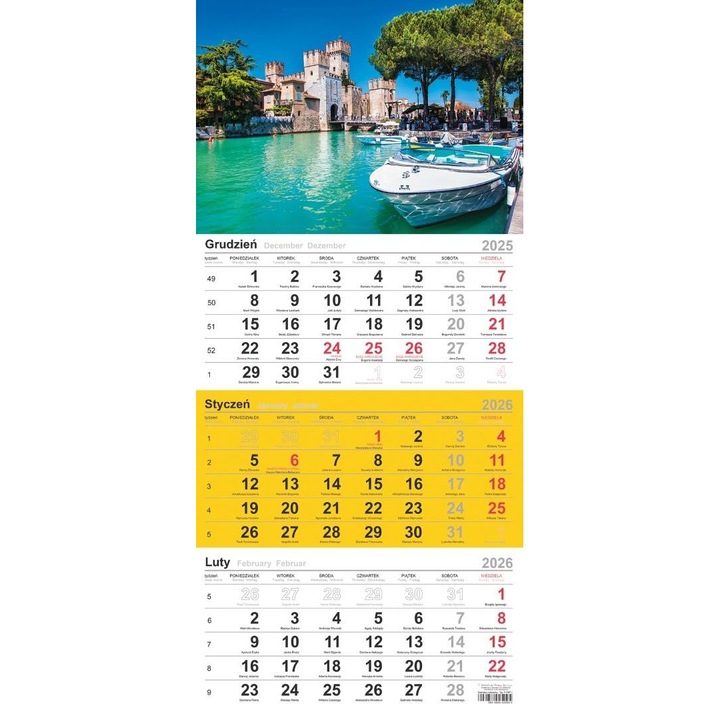 Calendar 2026, MICHALCZYK I PROKOP, 3 luni, 290x619mm, 12 pagini, alb