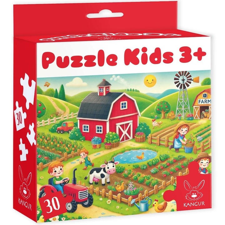 Puzzle 30 KANGUR Farma 3+, 30 db, 3+ éves gyermekeknek