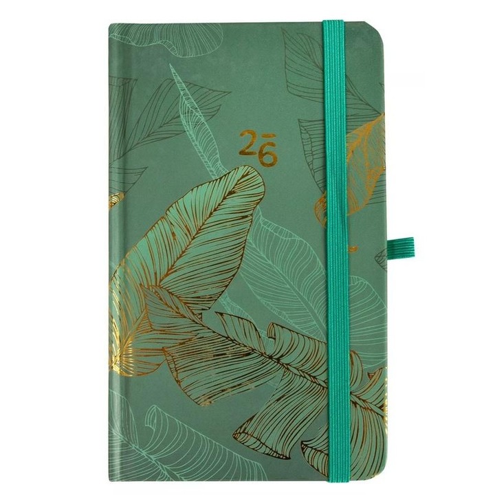 Kalendarz pocket 2026, ALBI, A6, 63 pagini, inchidere cu elastic, 15,2x9,2x1,5cm